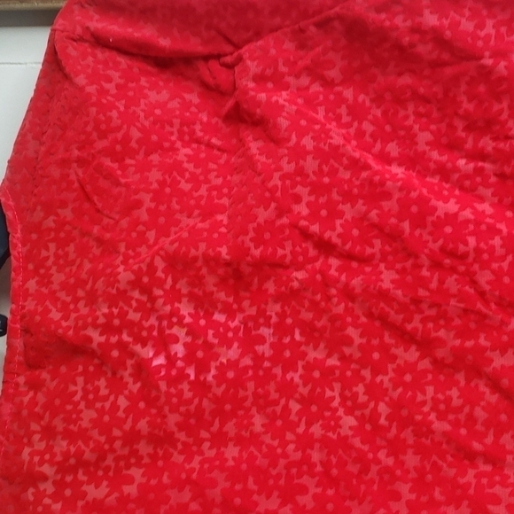 WILD Fable Women's Bell Long Sleeve Tie Front Top - Red Floral - Picture 10 of 10